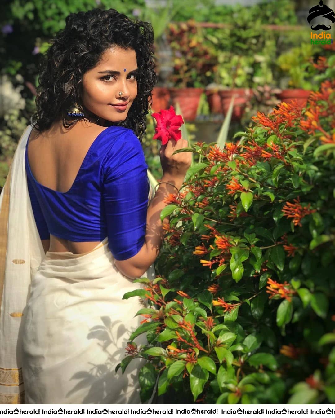 Anupama Parameswaran Sizzling Hot Photos In Saree For Onam