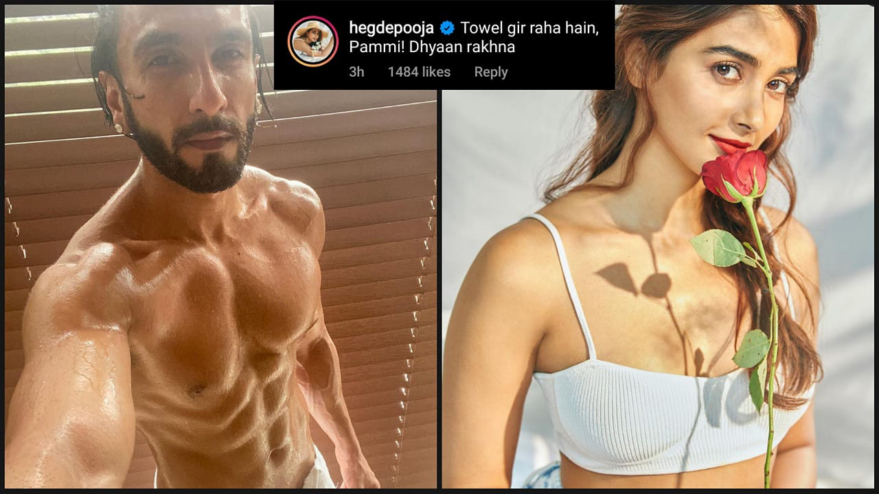Pooja Hegde comments Towel is Falling on Ranveer s Bathroom Selfie