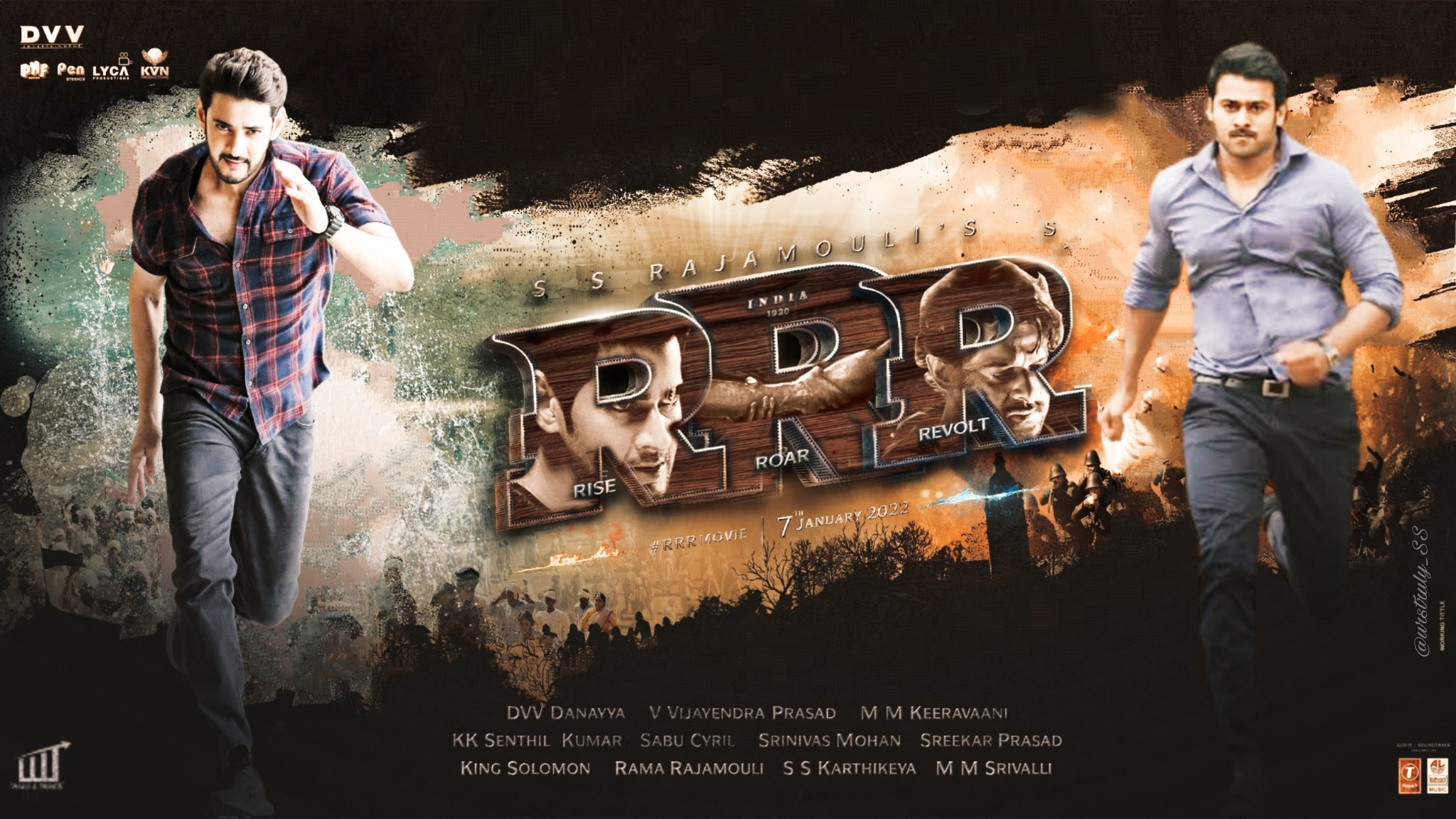 Paraksh Rrr మహేష్, ప్రభాస్ ల ఆర్ఆర్ఆర్ లుక్ ... సోషల్ మీడియాలో వైరల్