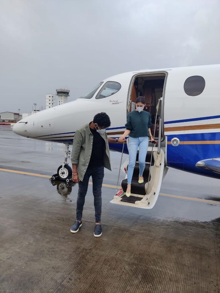 PHOTOS Nayanthara spotted with Boyfriend in a Private Jet