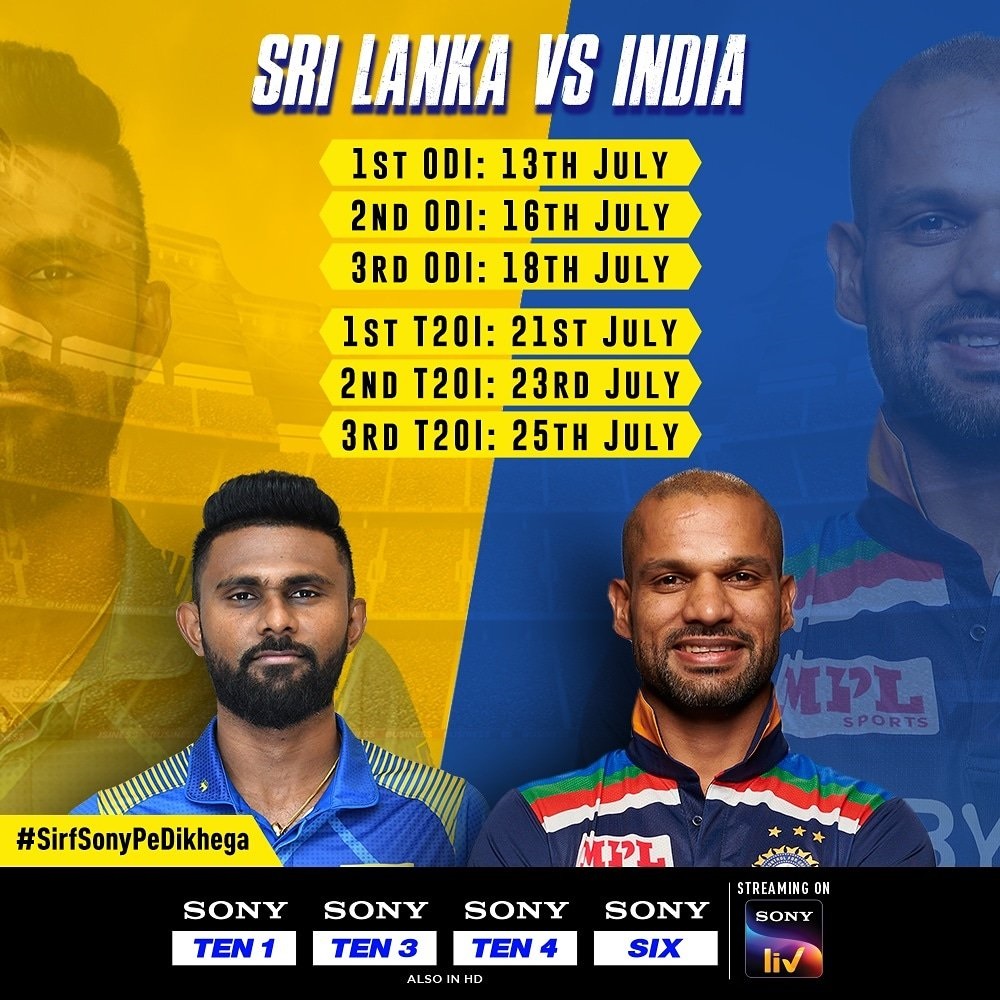 India tour of Sri Lanka schedule released