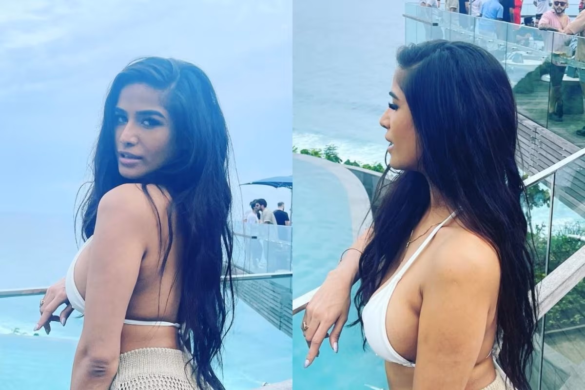 1200px x 800px - Porn Star Poonam Pandey flaunts curves in Pool Party