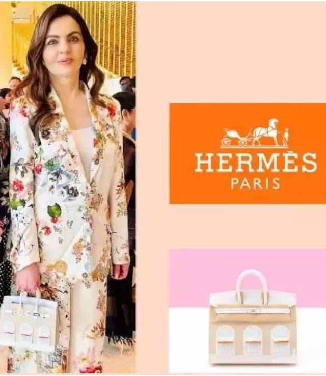 Nita Ambani's Hermès handbag with 240 studded diamonds costs approx 2.6  crores