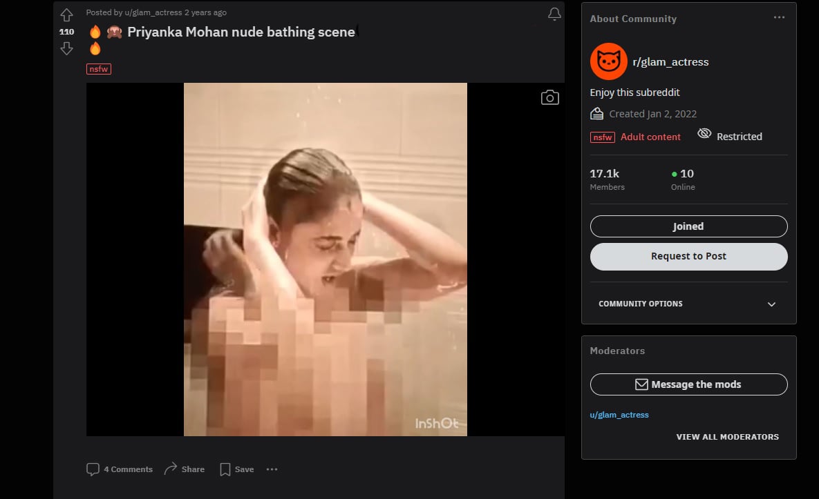 WATCH - HOT Priyanka Arul Mohan N*De Bathing VIDEO LEAKED..