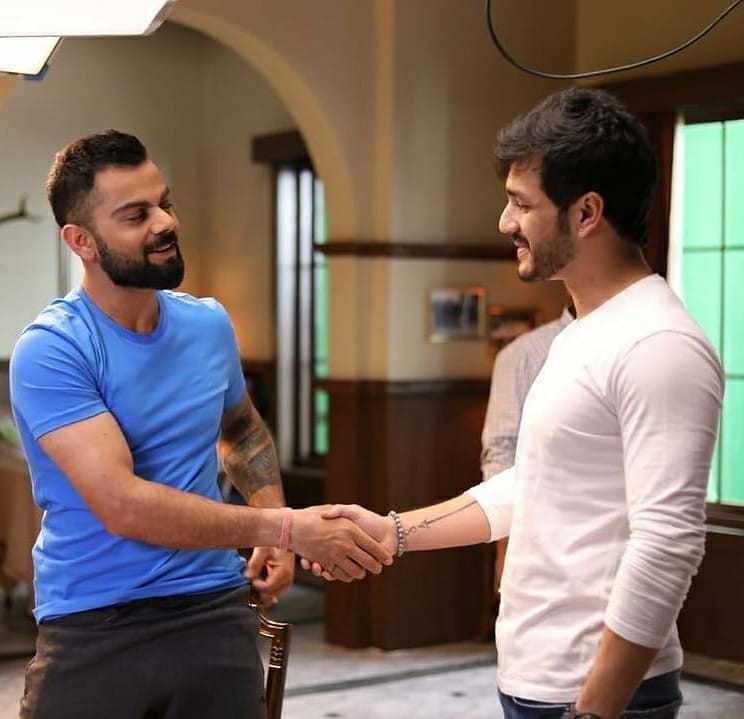 Akhil Akkineni Photos With Virat Kohli