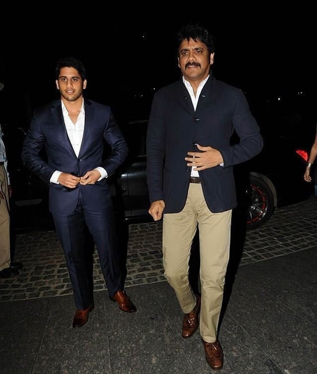 Akkineni Nagarjuna photos with sons