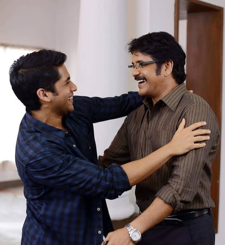 Akkineni Nagarjuna photos with sons