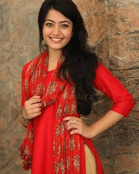 Rashmika Mandanna Photos In Red Dress