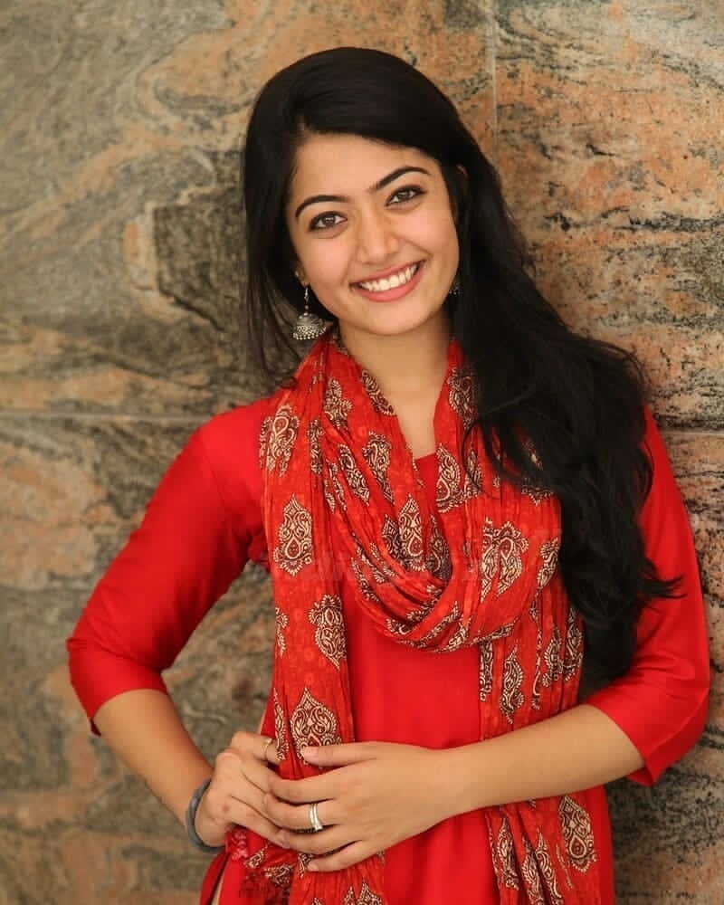 Rashmika Mandanna Photos In Red Dress