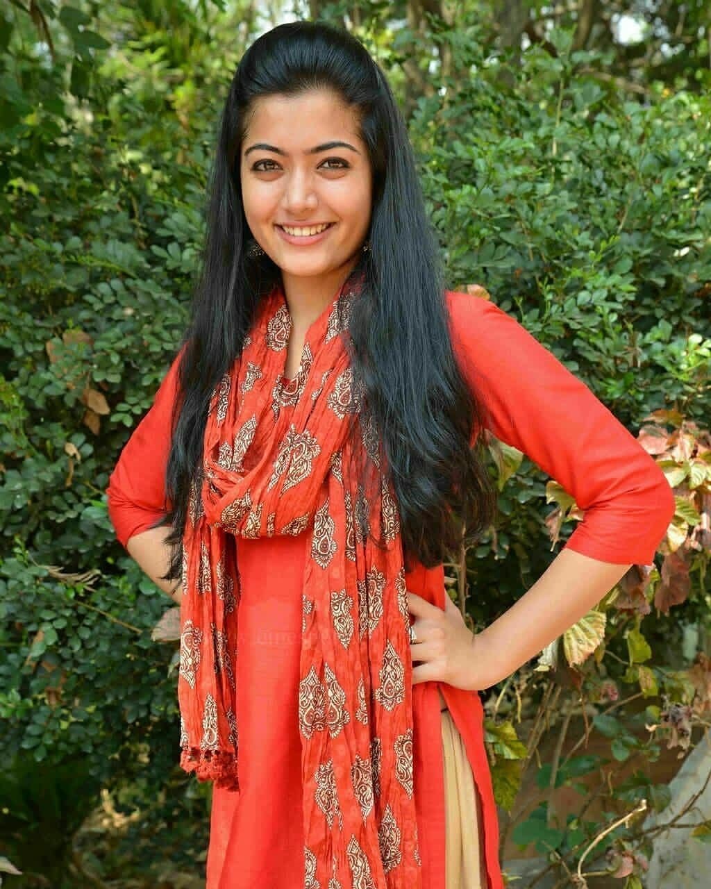 Rashmika Mandanna Photos In Red Dress