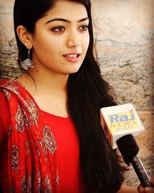 Rashmika Mandanna Photos In Red Dress