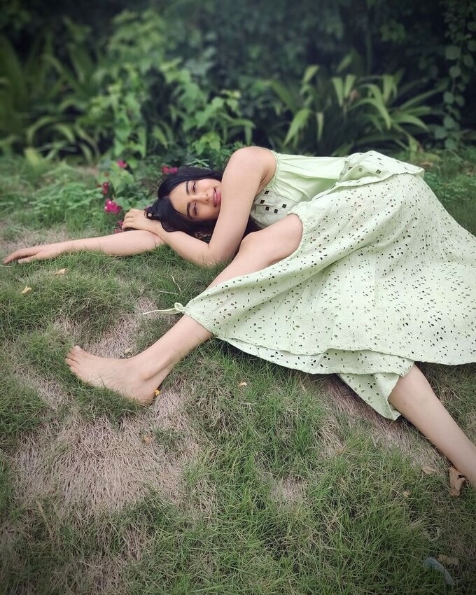 Actress Adah Sharma Latest Images In Green Attire