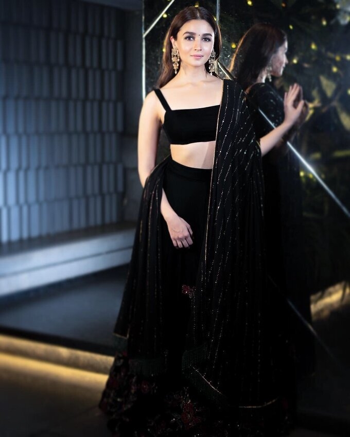 Actress Alia Bhatt New Image Collection In Black Attire