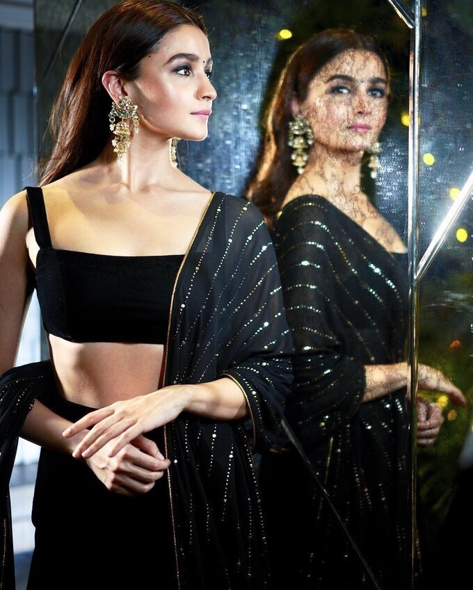 Actress Alia Bhatt New Image Collection In Black Attire