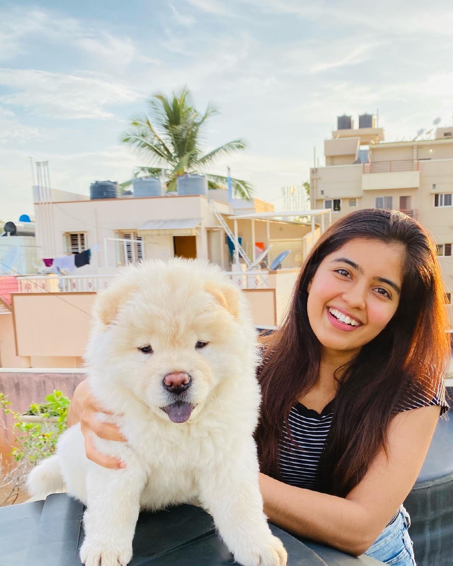Actress Amritha Aiyer Latest Cute Images with Her Pet