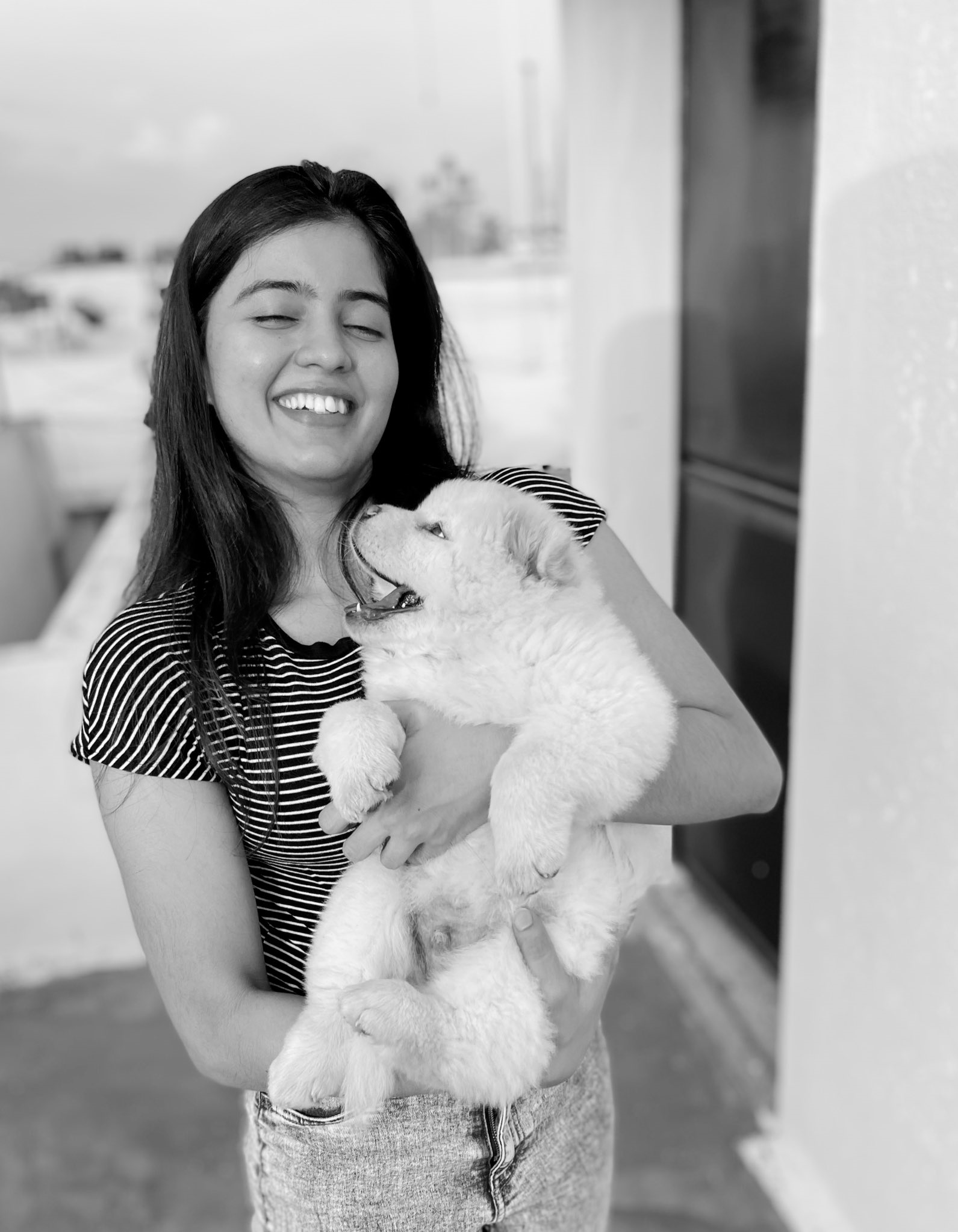 Actress Amritha Aiyer Latest Cute Images with Her Pet