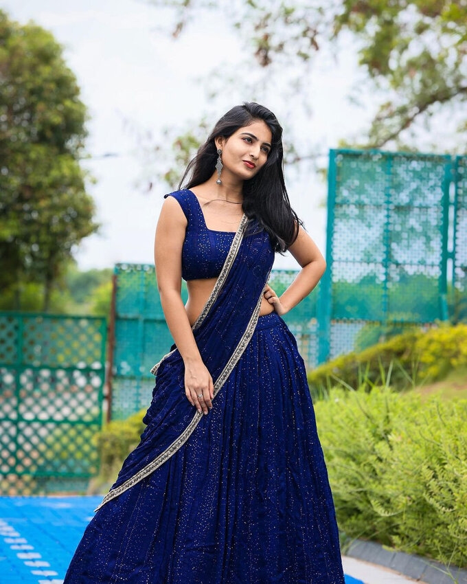 Actress Ananya Nagalla Images In Blue Attire