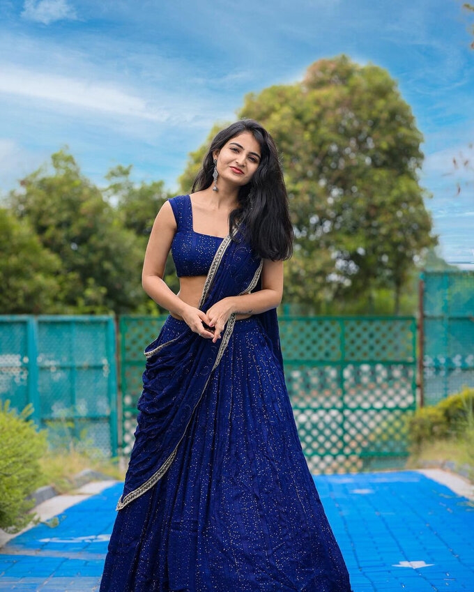 Actress Ananya Nagalla Images In Blue Attire