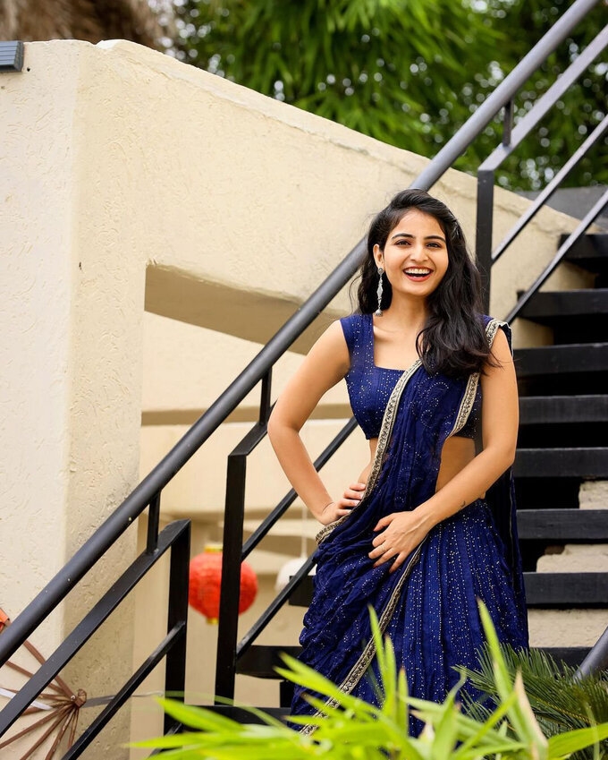 Actress Ananya Nagalla Images In Blue Attire