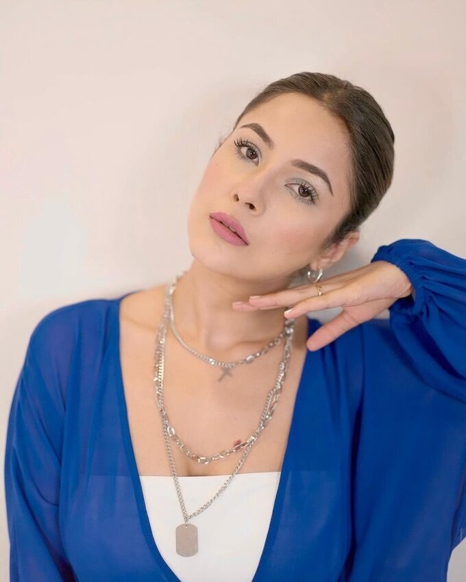 Actress And Model Shehnaaz Kaur Latest Images In Blue Top