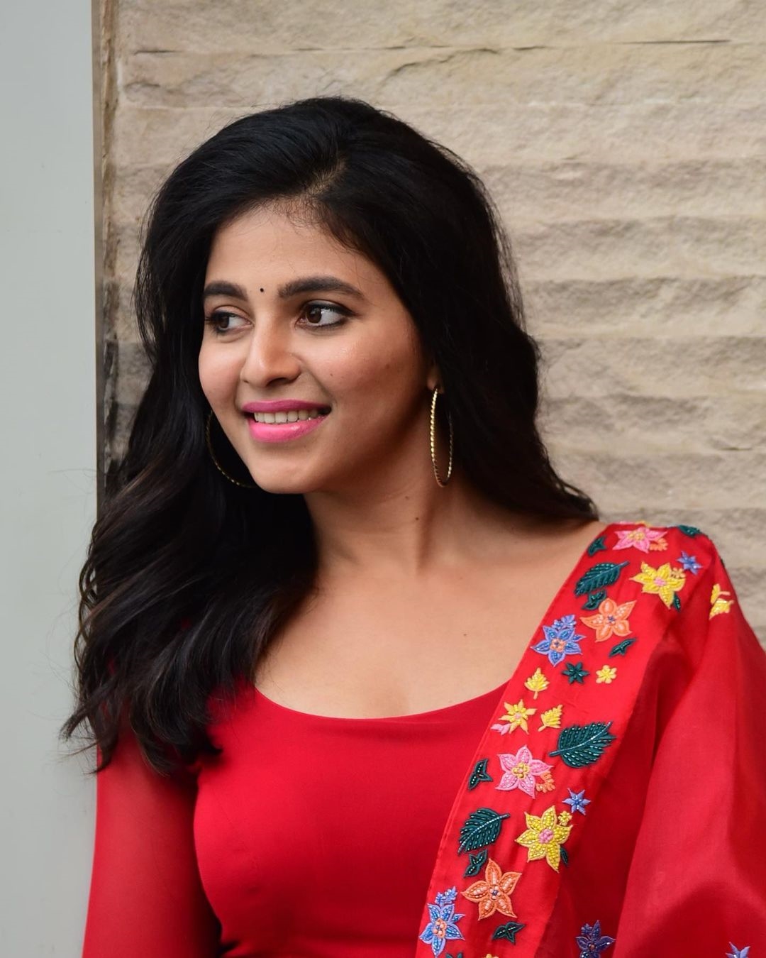 Actress Anjali Looking Gorgeous In Red Dress
