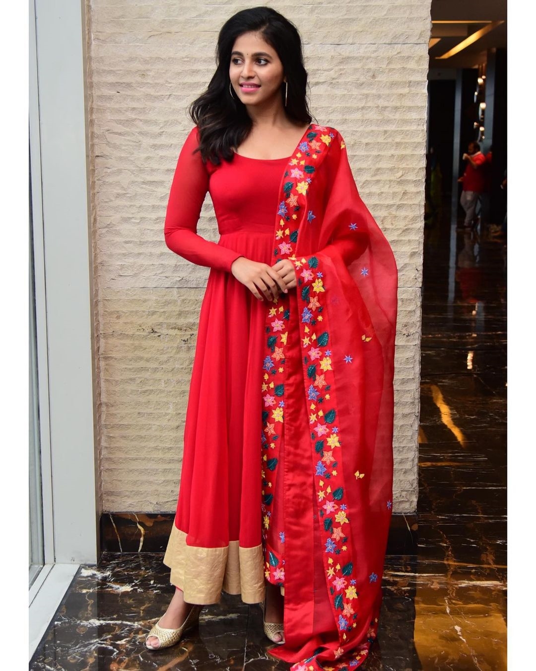 Actress Anjali Looking Gorgeous In Red Dress