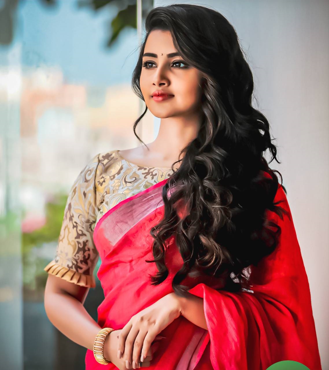 Actress Anupama Parameswaran Looking Gorgeous In Saree