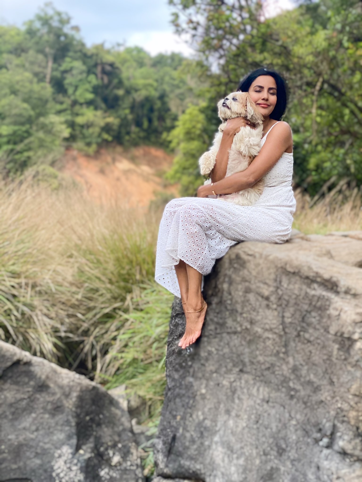 Actress Priya Anand Latest Images In White Dress