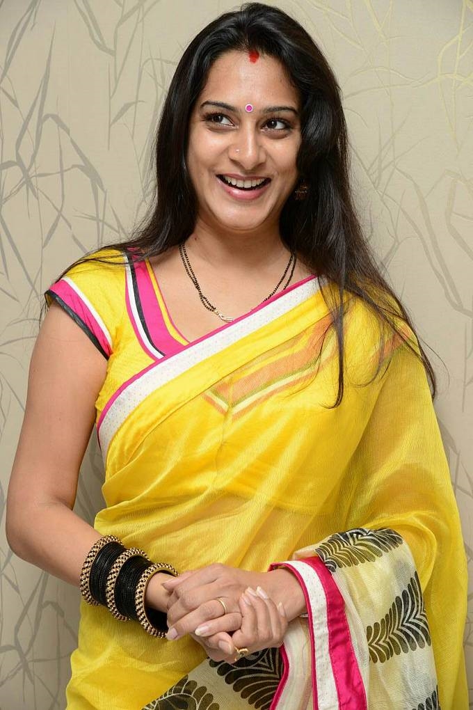 Actress Surekha Vani Images In Yellow Saree