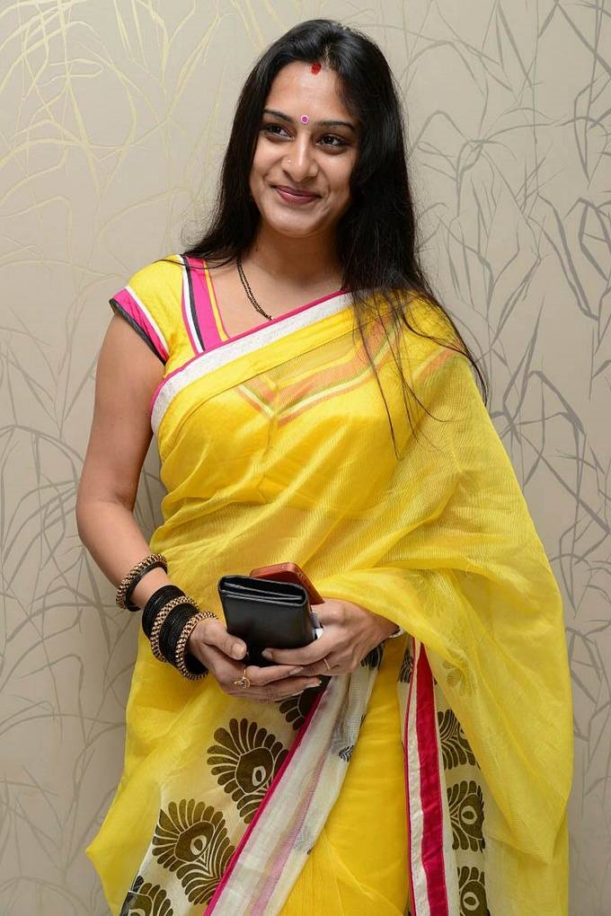 Actress Surekha Vani Images In Yellow Saree