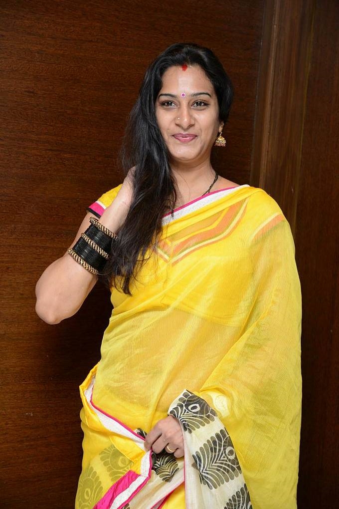 Actress Surekha Vani Images In Yellow Saree