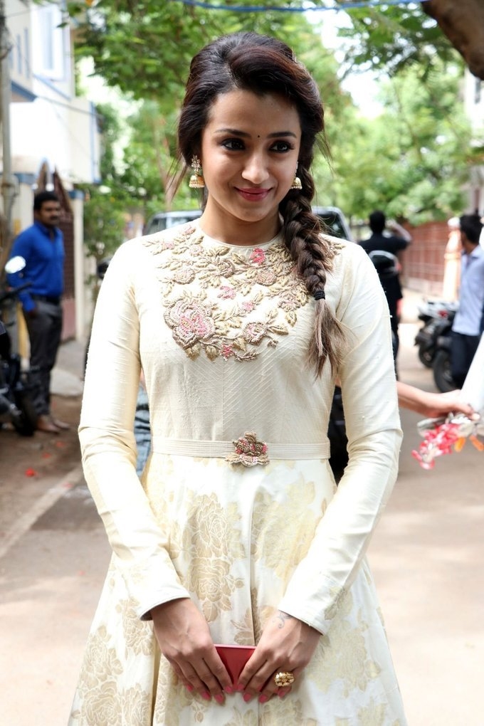 Actress Trisha Krishnan Images In White Attire
