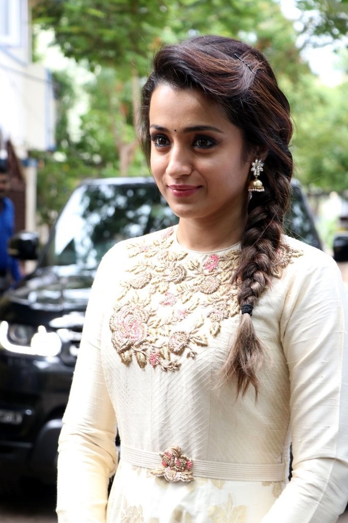 Actress Trisha Krishnan Images In White Attire