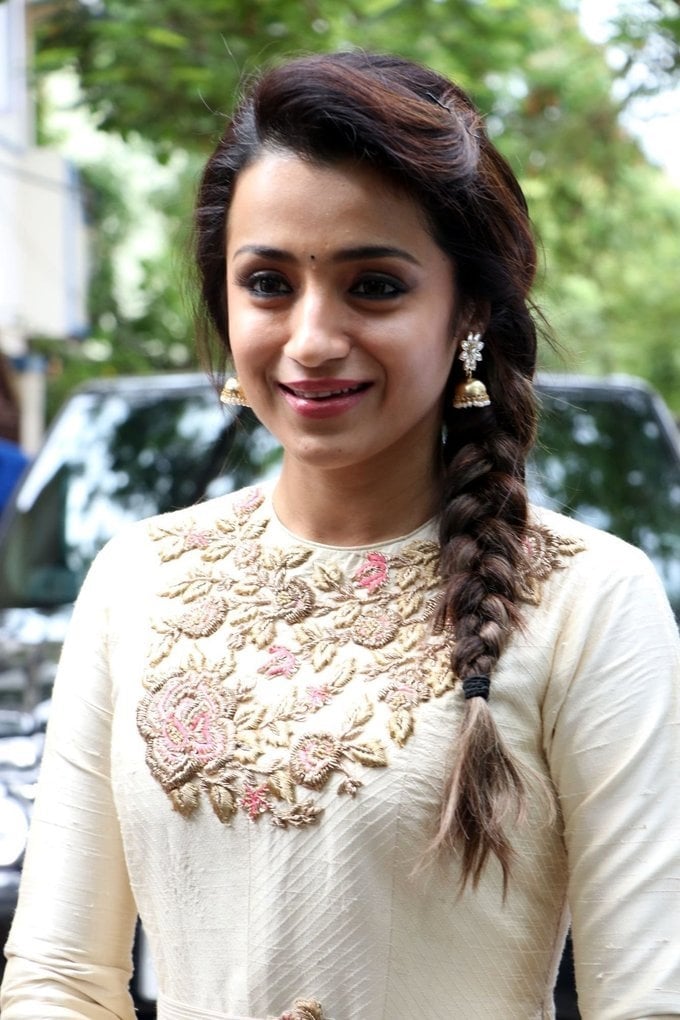 Actress Trisha Krishnan Images In White Attire