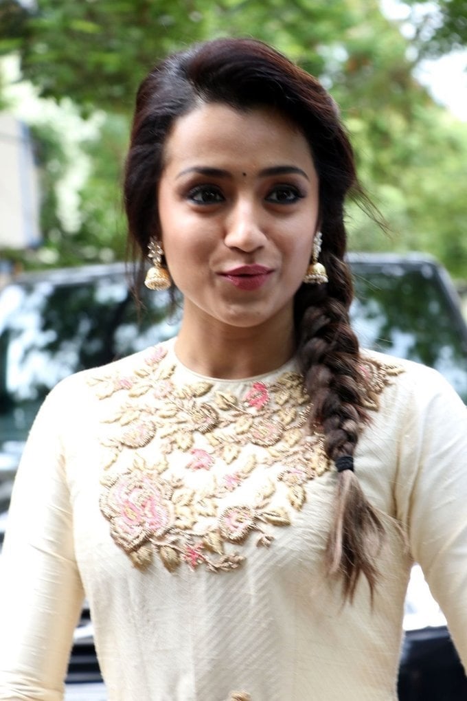 Actress Trisha Krishnan Images In White Attire