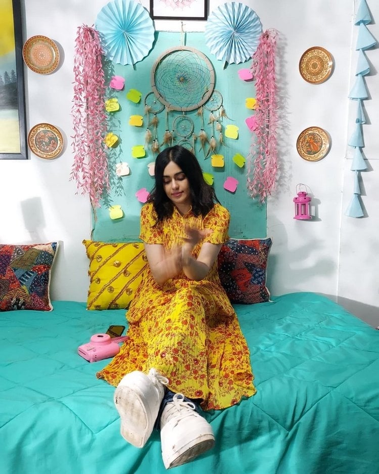 Adah Sharma New Images In Yellow Dress