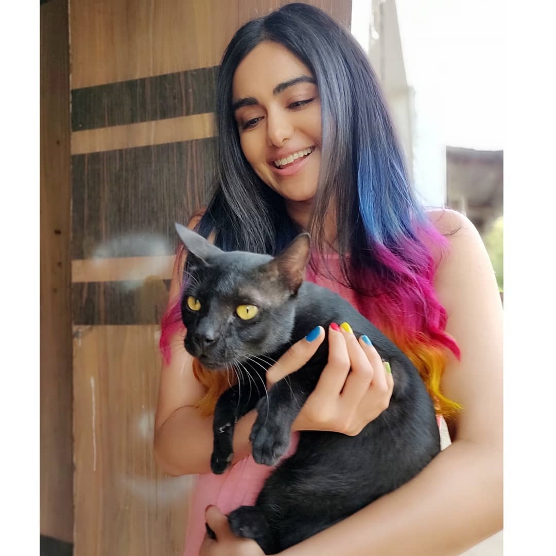 Adah sharma cute photos with pets