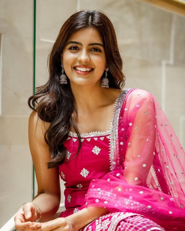 Amritha Aiyer Clicks In Shoot In Pink Dress