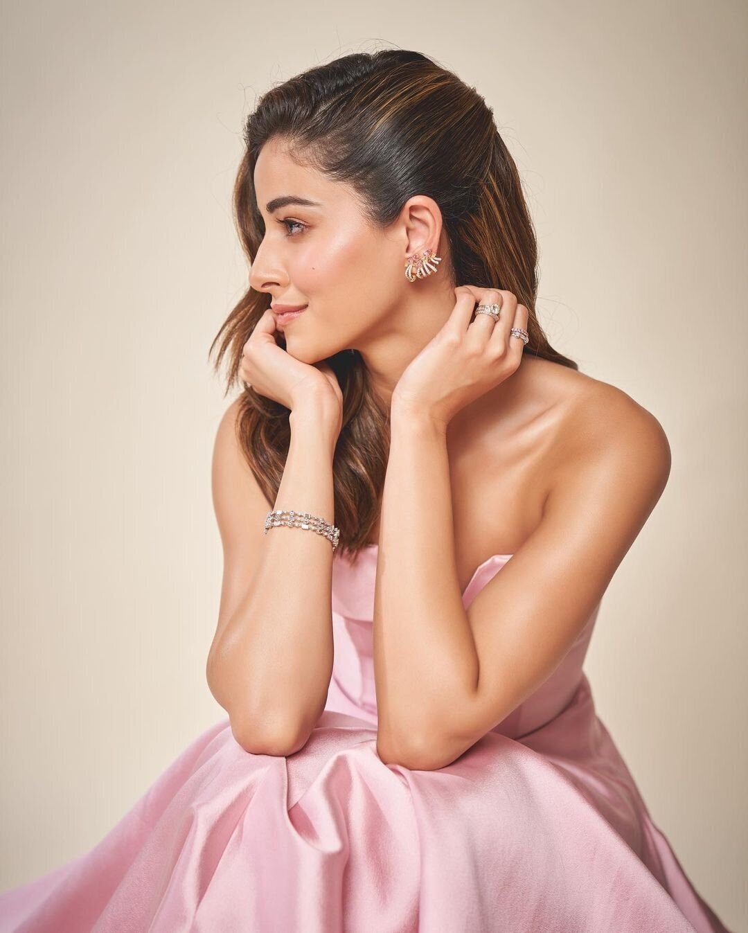Ananya Panday Photos In Pink Dress
