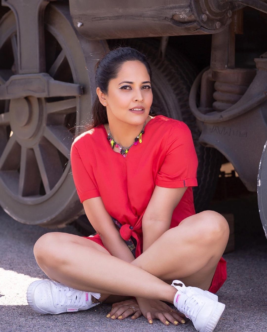 Anasuya Bharadwaj New Clicks In Red