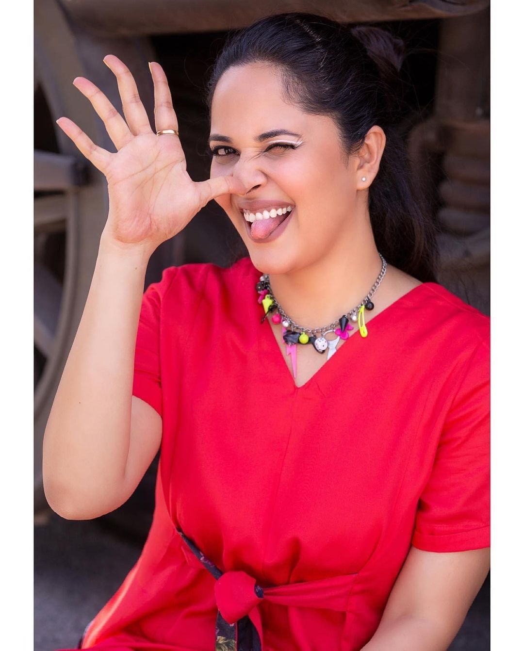 Anasuya Bharadwaj New Clicks In Red