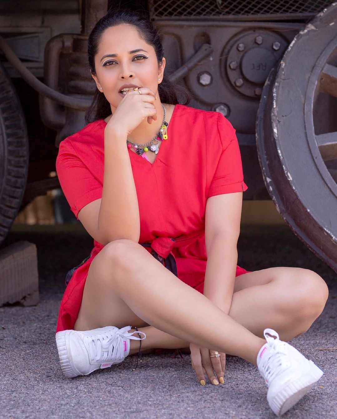 Anasuya Bharadwaj New Clicks In Red