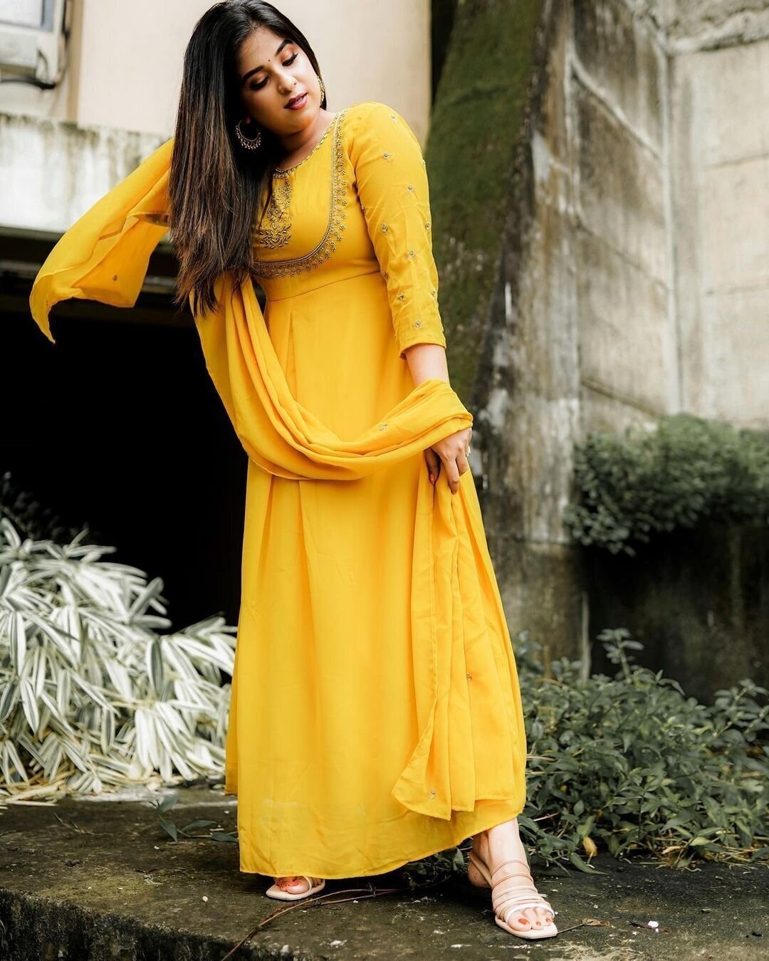 Aparna Thomas Photos In Yellow Dress