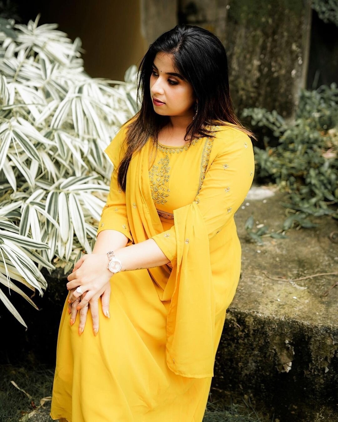 Aparna Thomas Photos In Yellow Dress