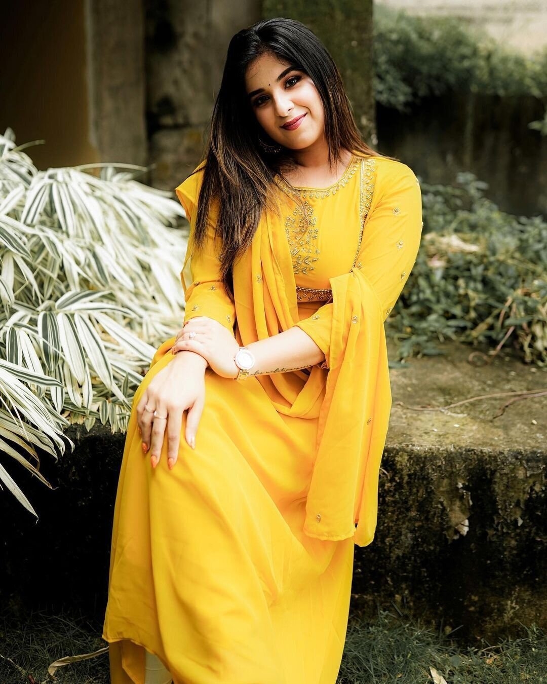 Aparna Thomas Photos In Yellow Dress