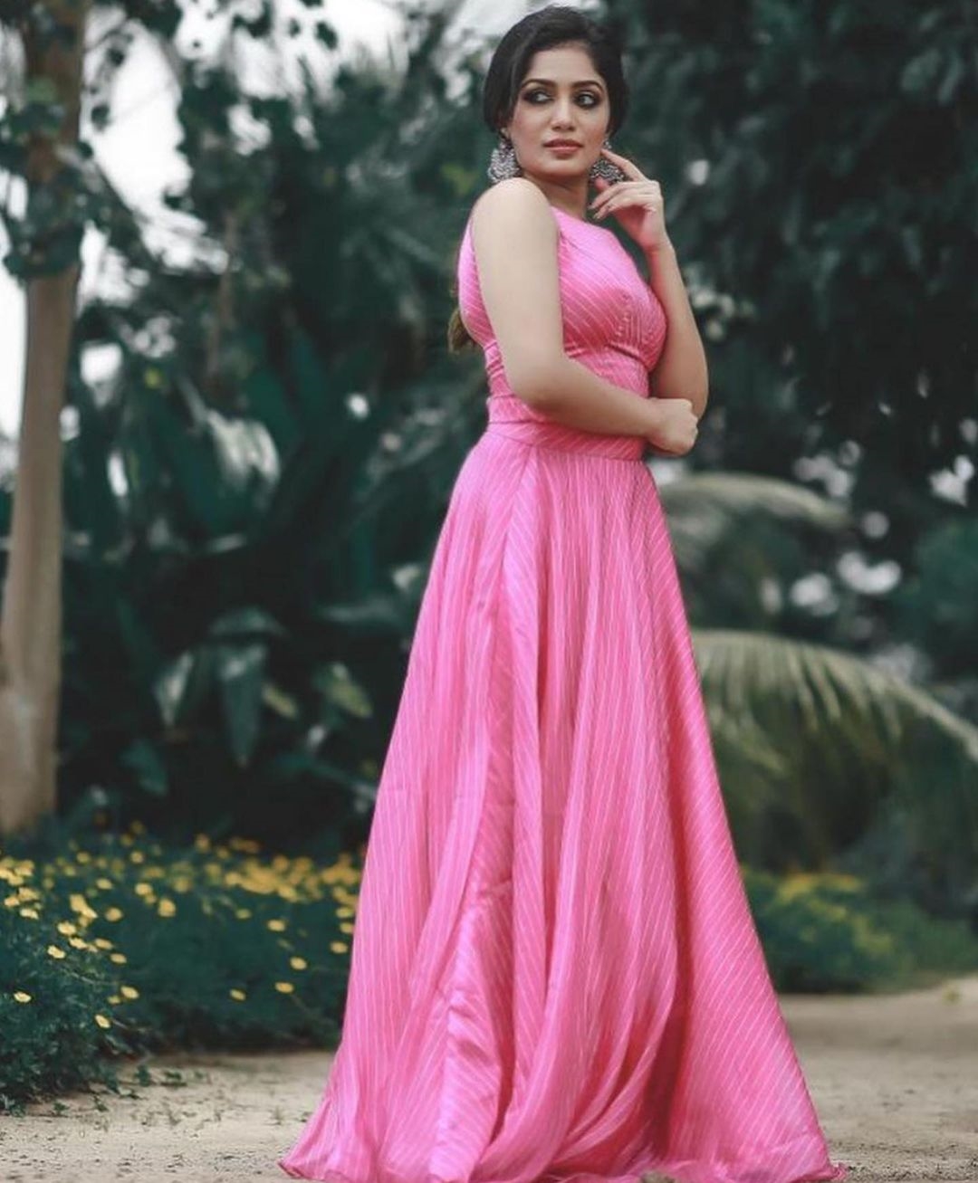 Arya latest Photo shoot in pink frock