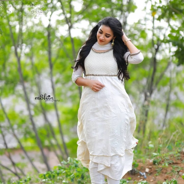 Bhanu Sri White Dress Images