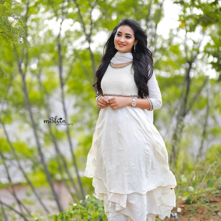 Bhanu Sri White Dress Images