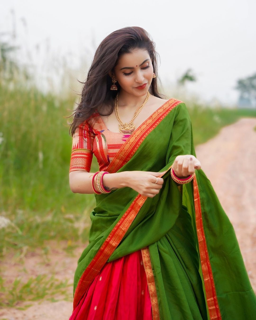 Deepika Pilli New Images In Half Saree