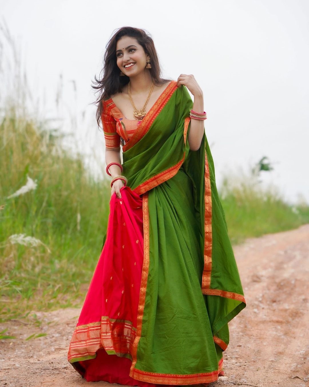 Deepika Pilli New Images In Half Saree